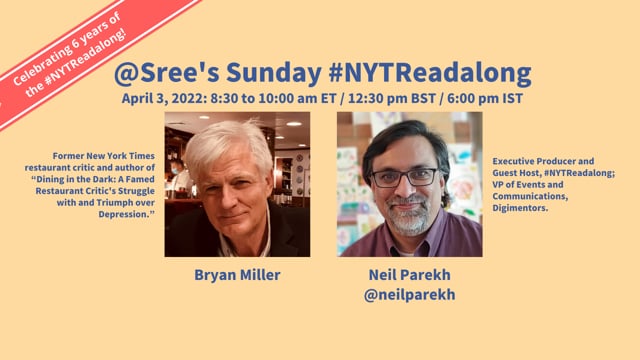 #NYTReadalong | Bryan Miller (Fmr. NYT Restaurant Critic, Author)