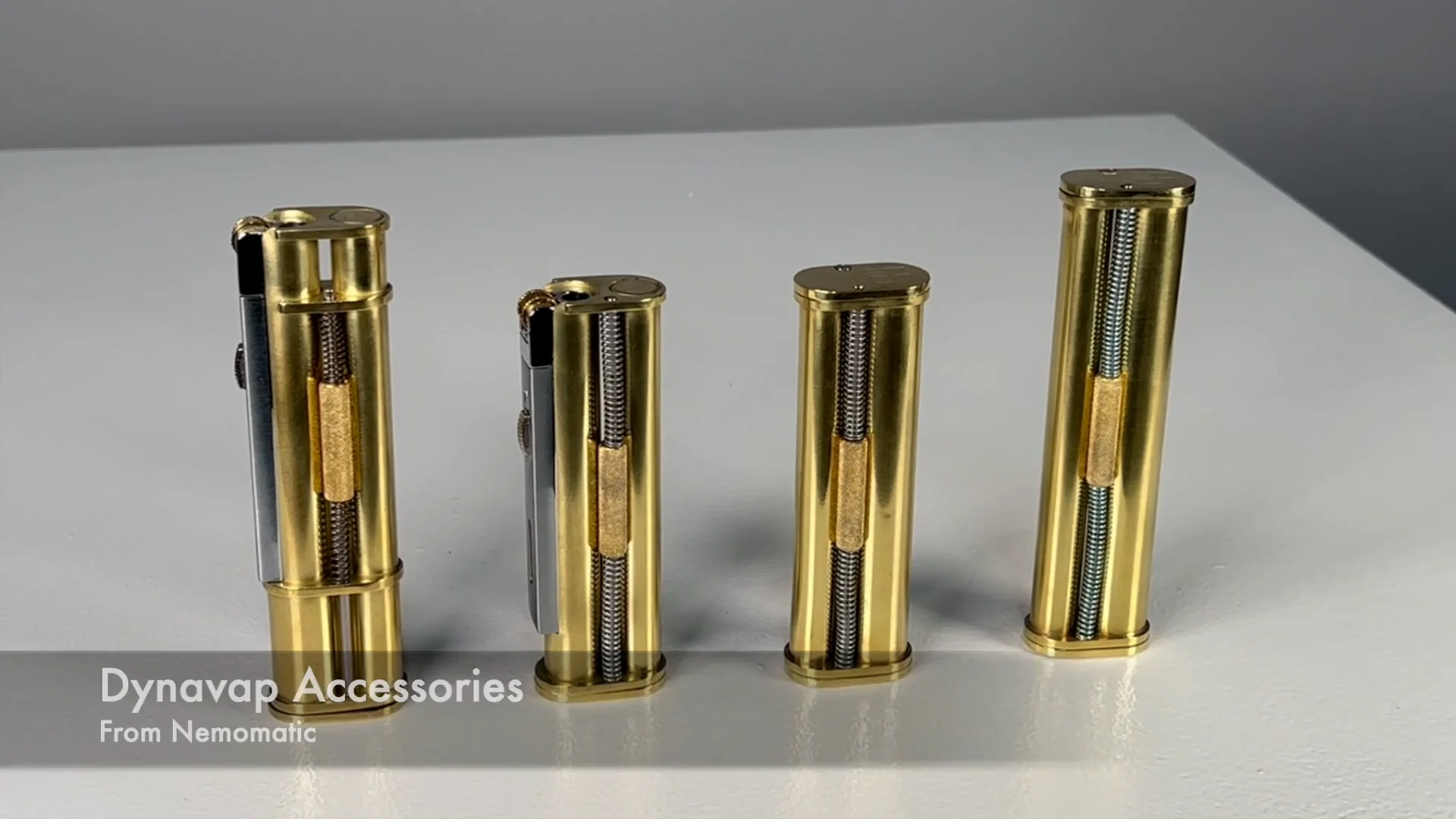 Handmade brass stash with integrated lighter for Dynavap Handmade brass stash with integrated lighter for Dynavap