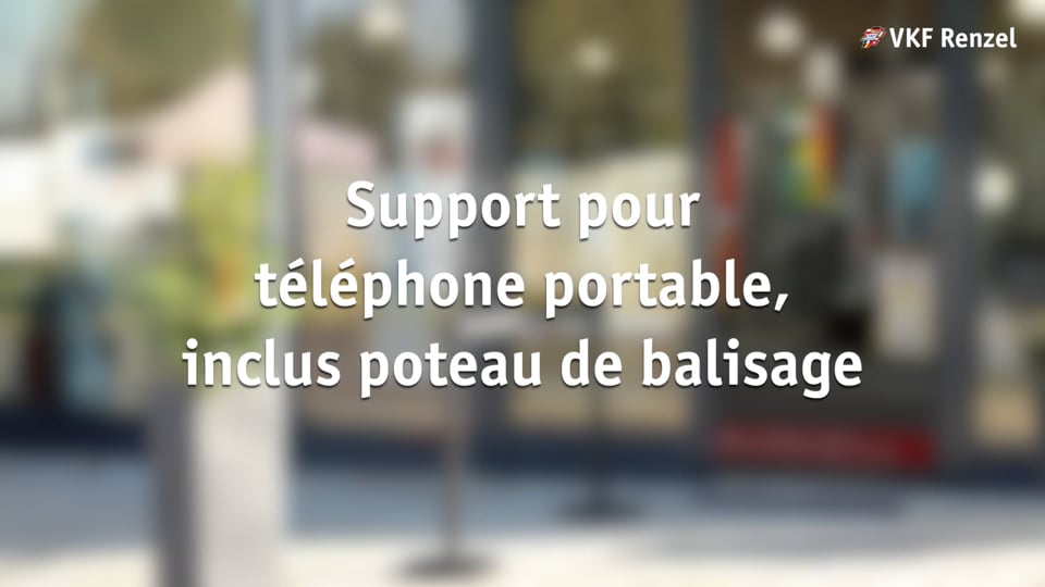 80-1162-20 Support pour téléphone portable, inclus poteau de balisage