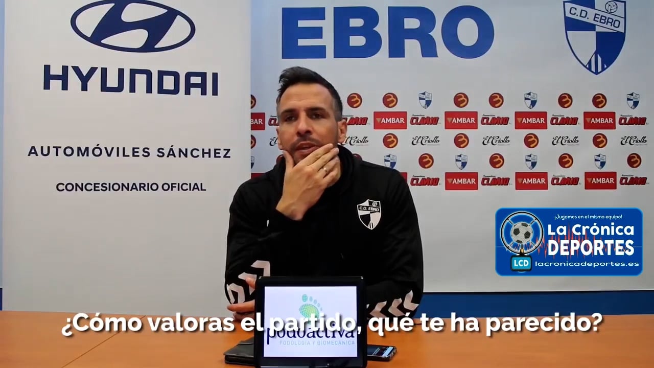 RAÚL JARDIEL (Entrenador Ebro) CD Ebro 1-1 FC Terrassa / Jornada 28 / 2ª RFEF - Grupo 3 / Fuente: Twitter CD Ebro