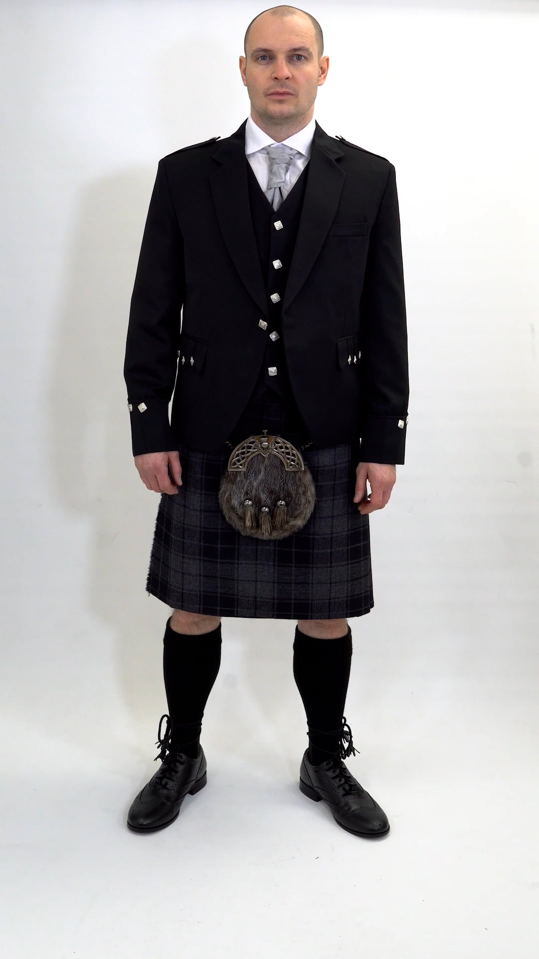 Grey Highlander Wool Kilt and Set on Vimeo