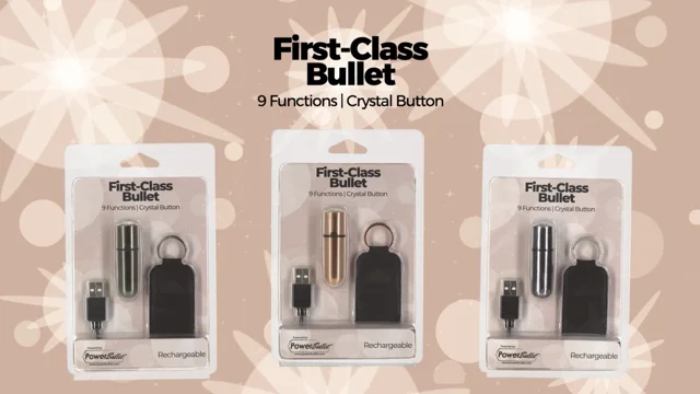 PowerBullet First Class Mini Bullet Vibrator With Crystal Button & Key  Chain Pouch - Rose Gold