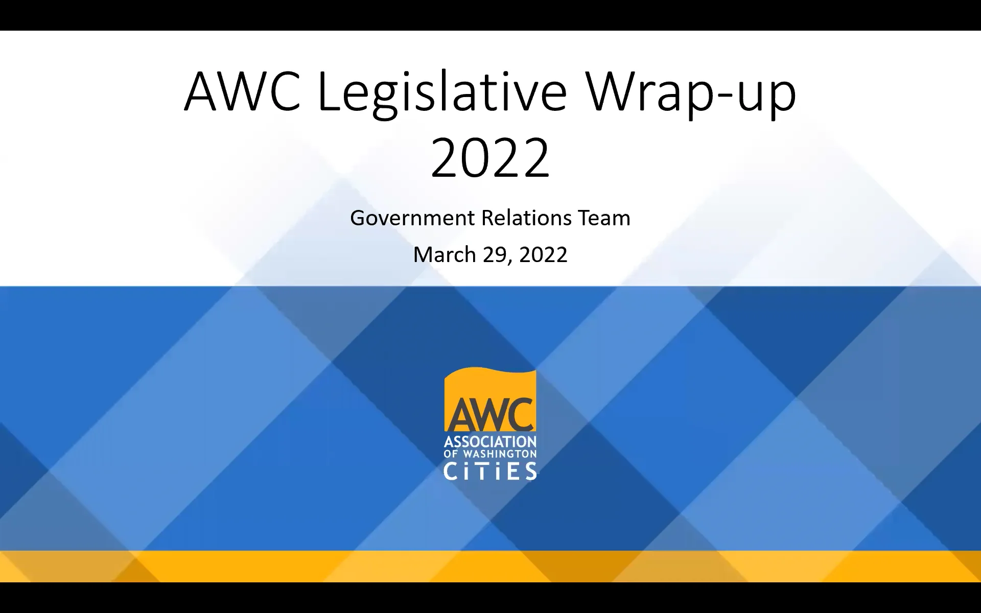 AWC Legislative wrap up 2022 on Vimeo