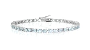 7.00 ct. t.w. Aquamarine Tennis Bracelet in Sterling Silver