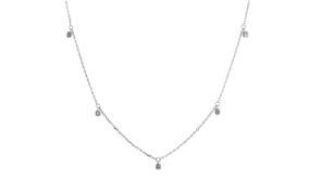10 ct. t.w. Diamond Drop Station Necklace in Sterling Silver
