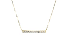 25 ct. t.w. Diamond Bar Necklace in 18kt Gold Over Sterling