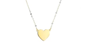 Italian 14kt Yellow Gold Personalized Heart Necklace