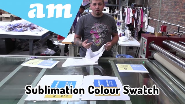 Sublimation Colour Swatch on Matte Acetate, Honeycomb Mesh, Brushed Spandex and Prolite Soft Polyester