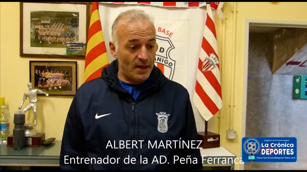ALBERT MARTÍNEZ (Entrenador Peña Ferranca) Sabiñánigo 4-2 Ferranca / J27 / Pref. Gr1 Fuente: Youtube Deporte Cantera Sabiñánigo
