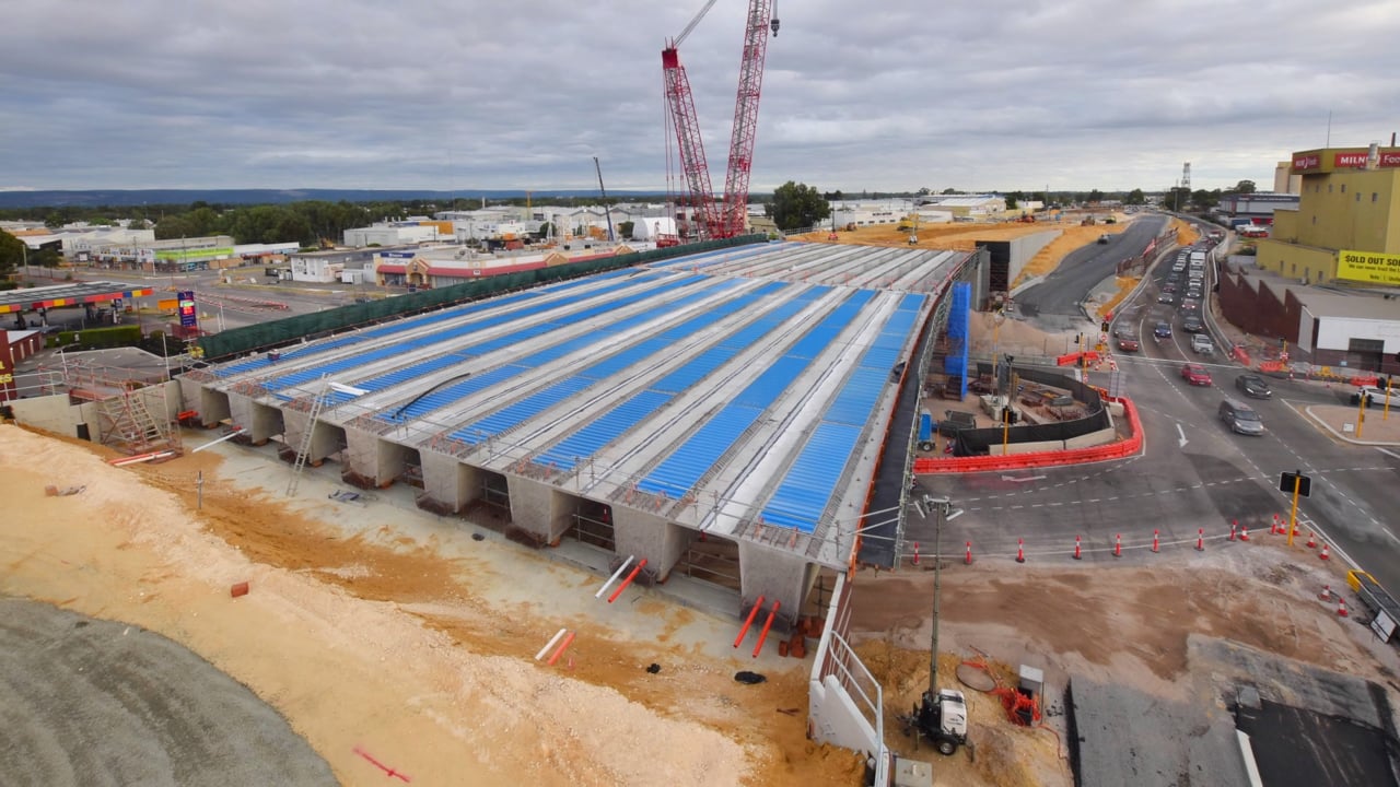 LWA Leach Welshpool Interchange Beam Lift