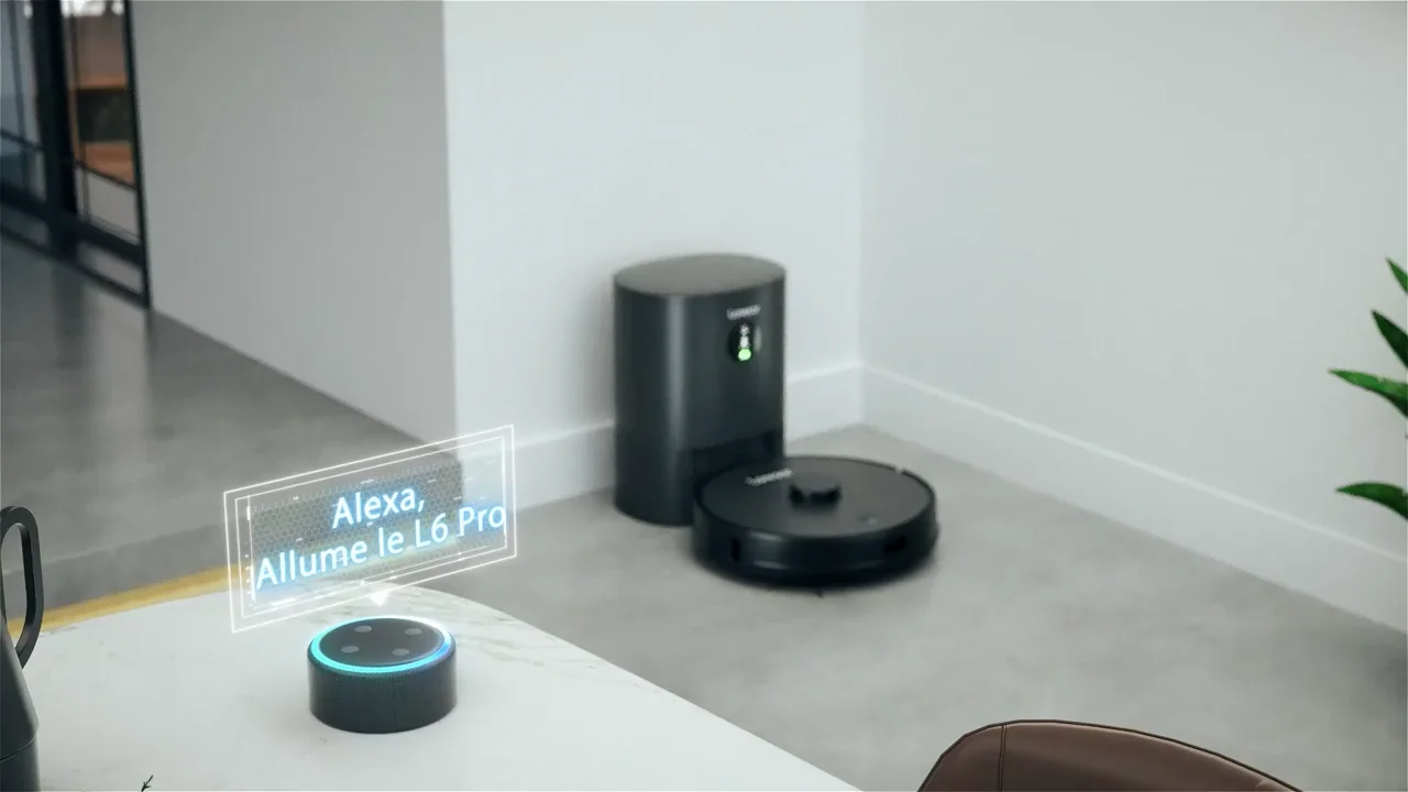 Laresar Robot Aspirateur Laveur L6 Nex - Lidar 360° - Auto-Vidage 3L - 5 Cartes - Pour Poils Animaux