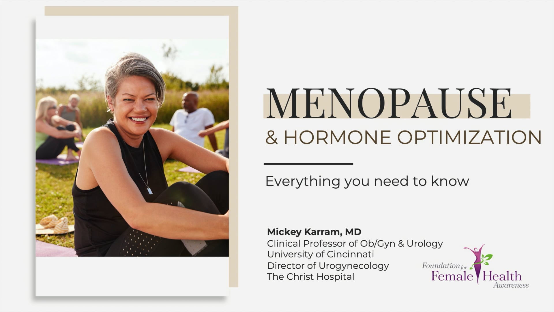 Menopause Hormones & Gsm Webinar - Mickey Karram On Vimeo