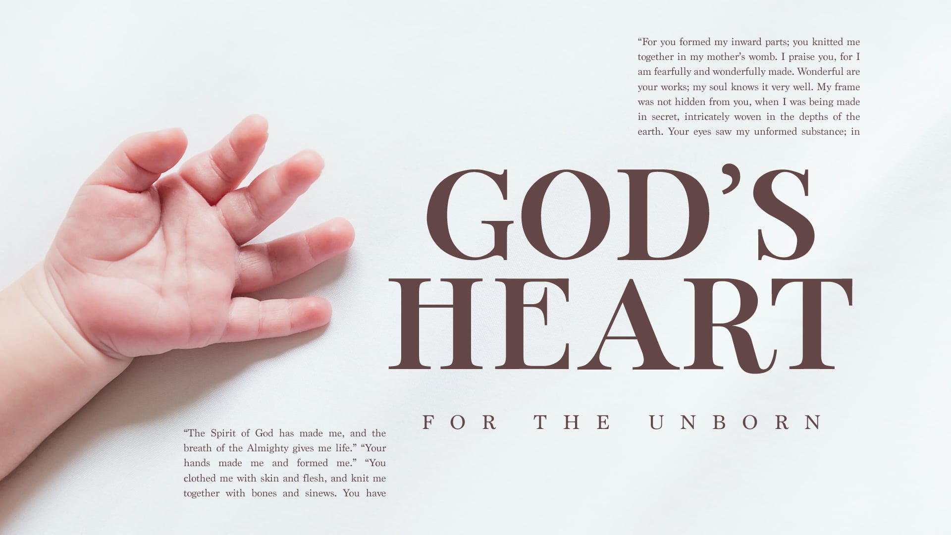 God's Heart for the Unborn