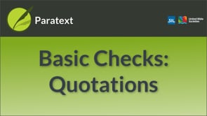 Basic Checks: Quotations