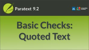 Basic Checks: Quoted Text
