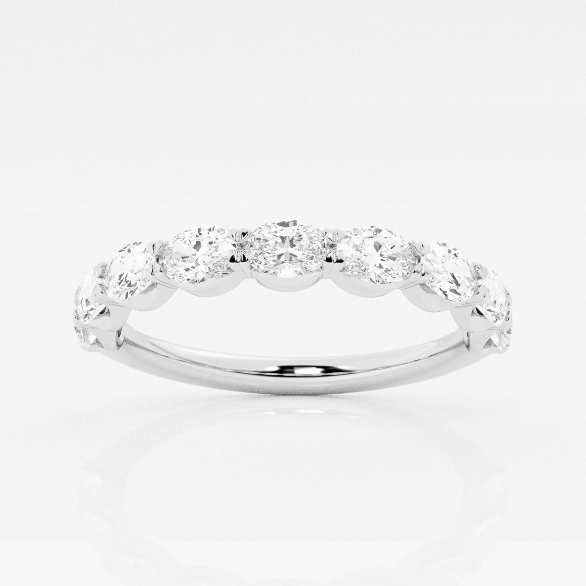 product video for 1 ctw Oval Lab Grown Diamond East-West Wedding Band