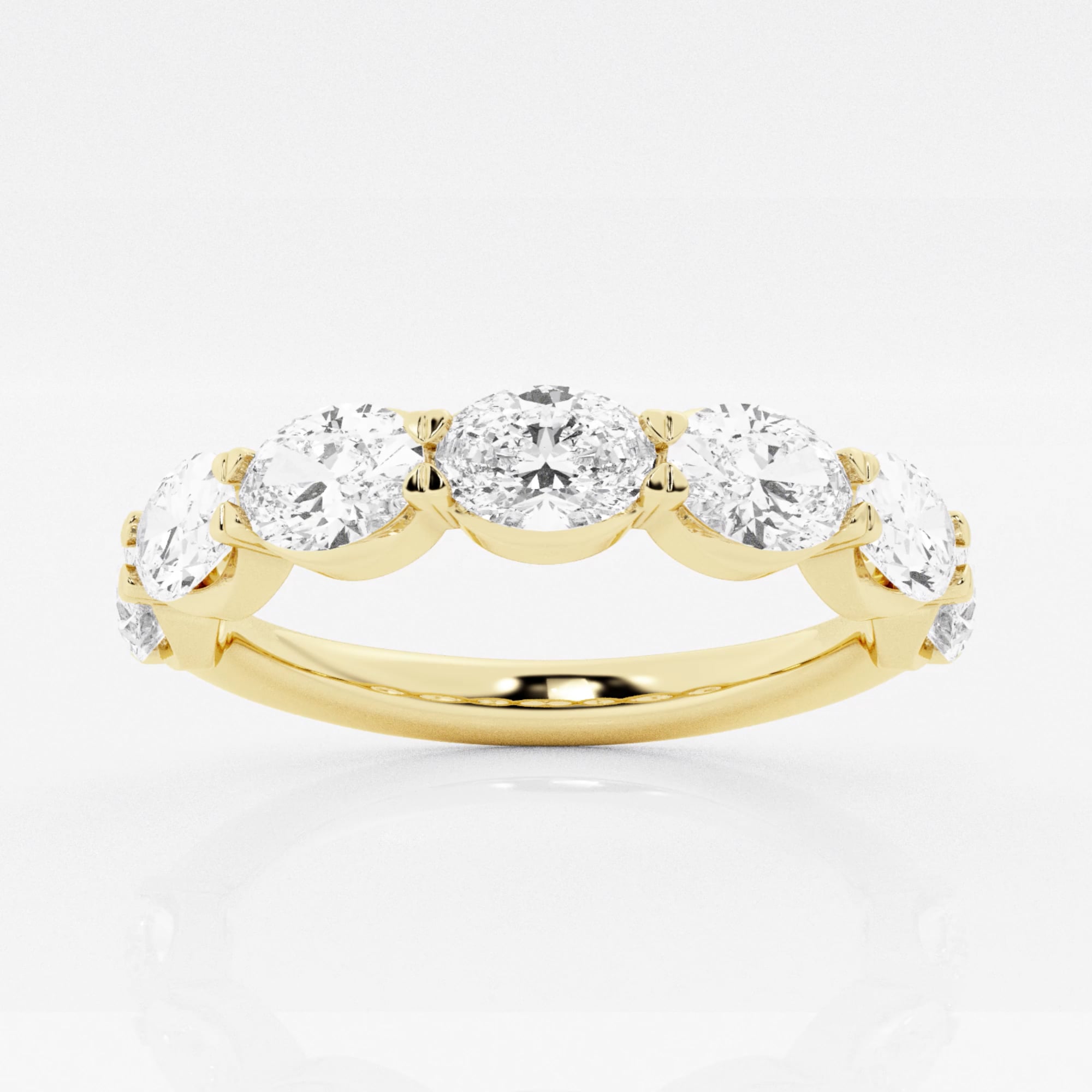 product video for 2 ctw Oval Lab Grown Diamond East-West Anniversary Band