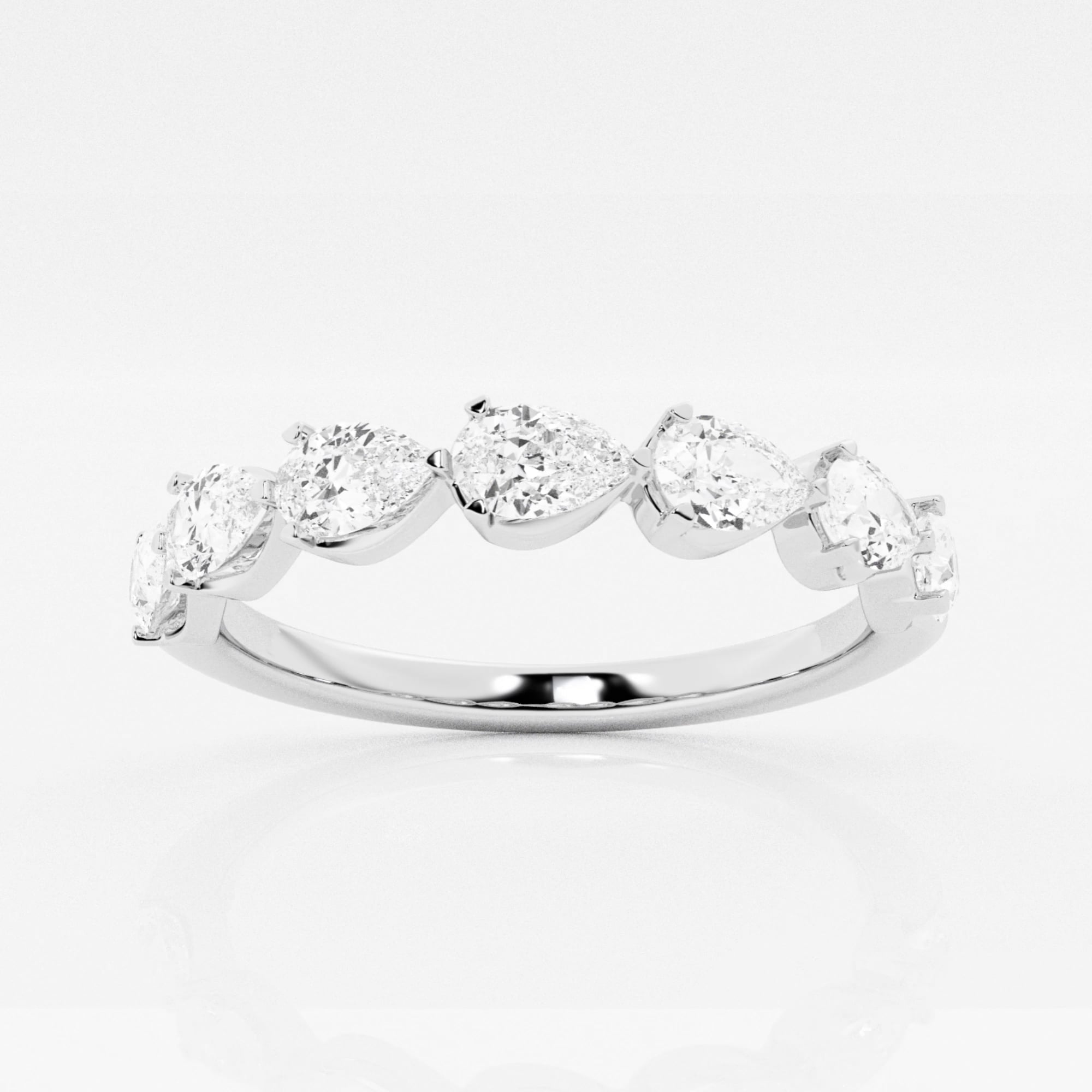 product video for 1 ctw Pear Lab Grown Diamond Floating Anniversary Band