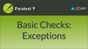 Basic Checks: Exceptions