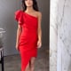 LORI czerwona sukienka asymetryczna video
