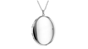 Personalized Photo Extra-Large Oval Locket Necklace in Sterling Silver
