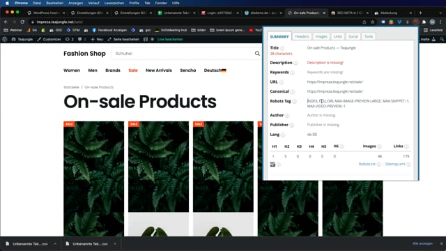 Indexierung freigebe
