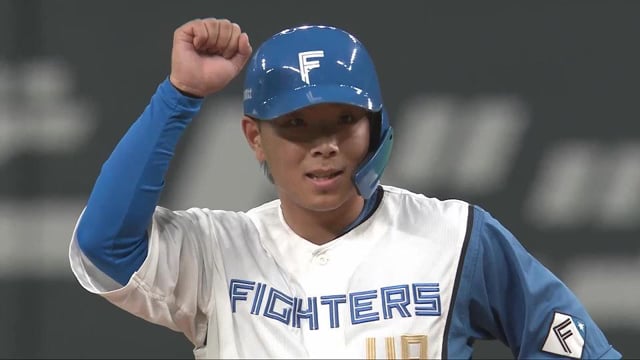 【3回裏】ファイターズ・上野響平 プロ初ヒットはレフトへの2ベースヒット!! 2022年4月8日 北海道日本ハムファイターズ 対 東北楽天ゴールデンイーグルス