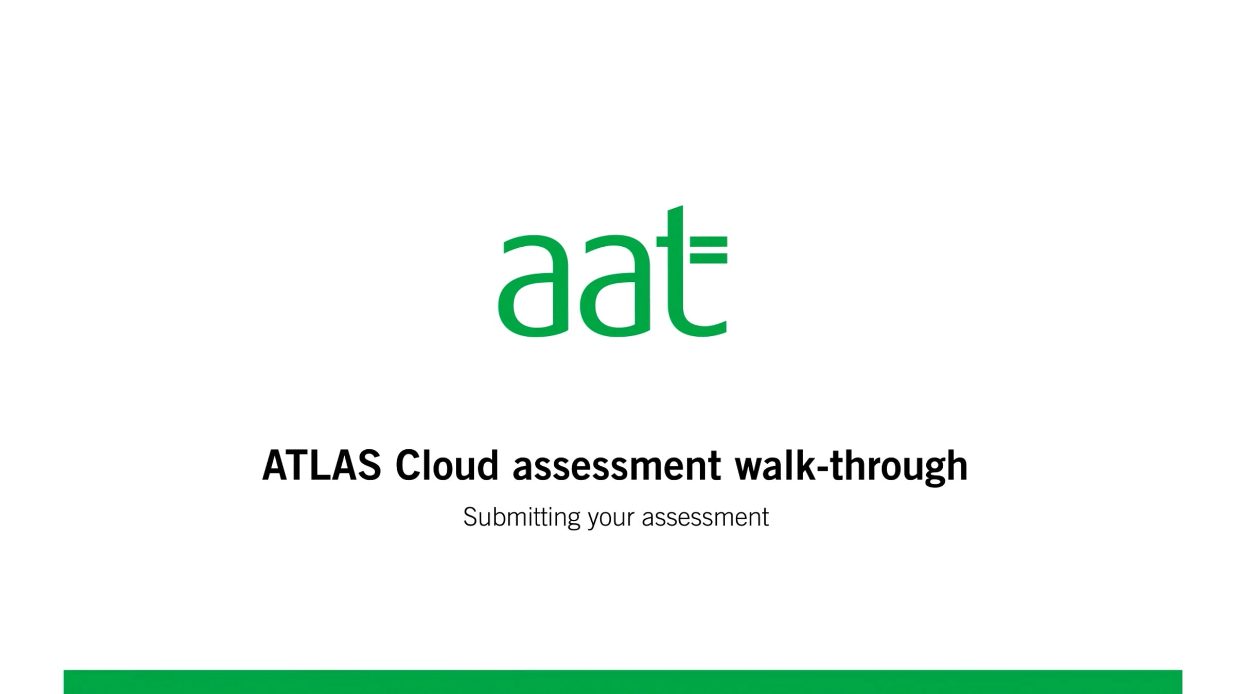 ATLAS Cloud – Submitting your assessment