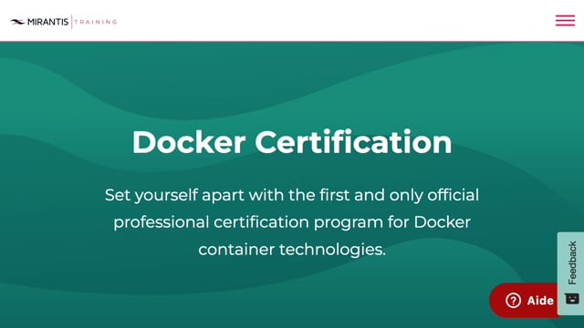 fournir une formation pour préparer l'examen de Docker (DCA)