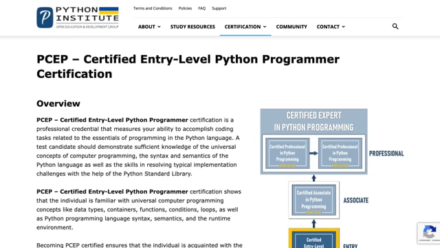 fournir une formation pour préparer l'examen de Python PCEP