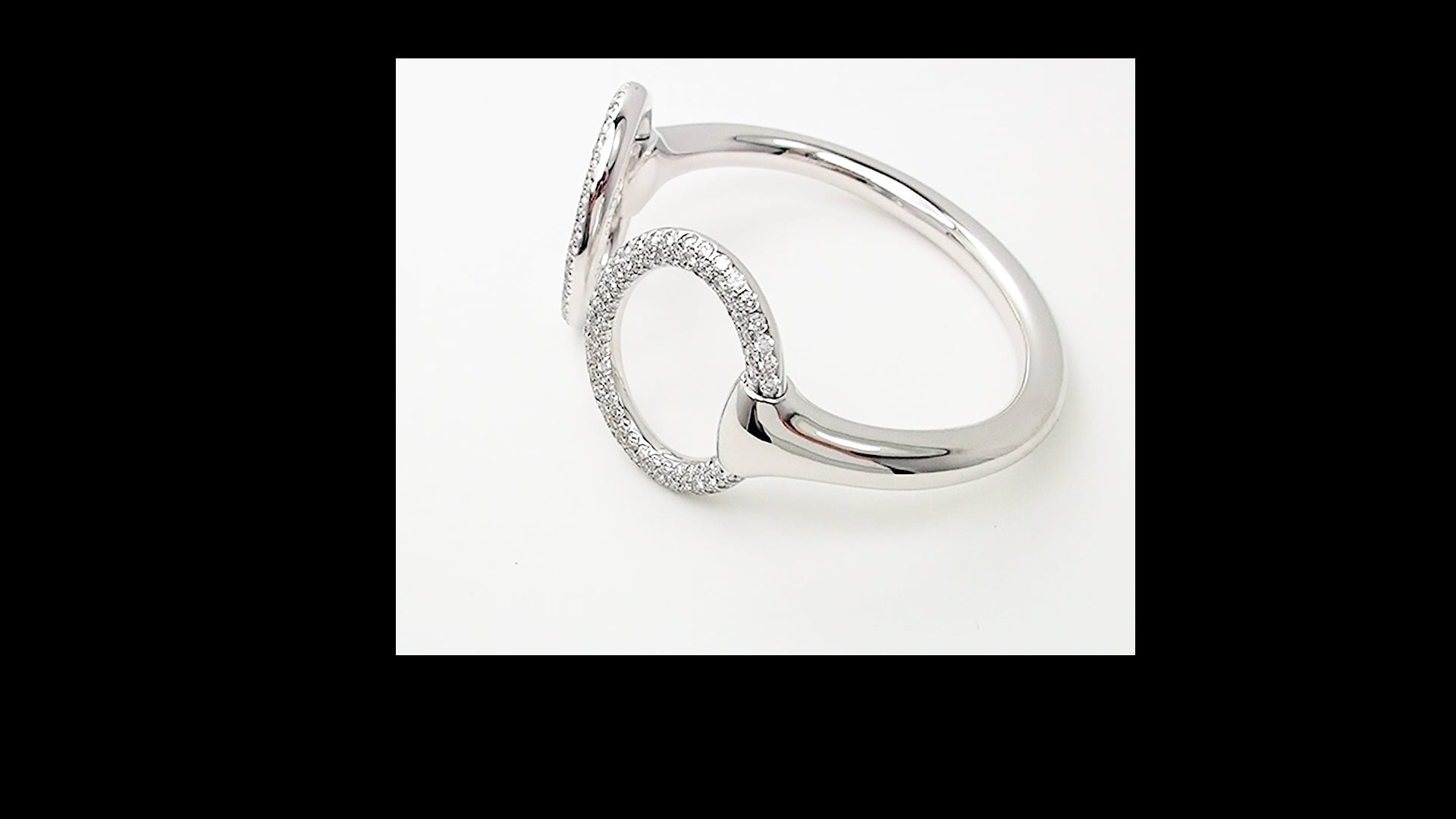 Hermes Nausicaa Horsebit　Bracelet　ナウシカ Authentic! Hermes Nausicaa 18K White Gold Diamond Horsebit