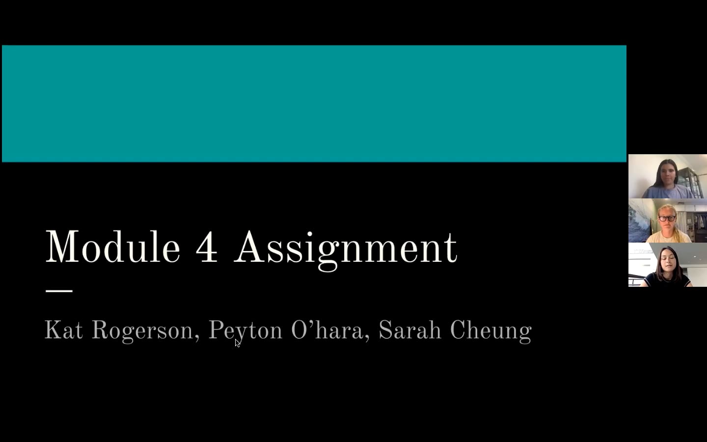 Module 4 Assignment on Vimeo