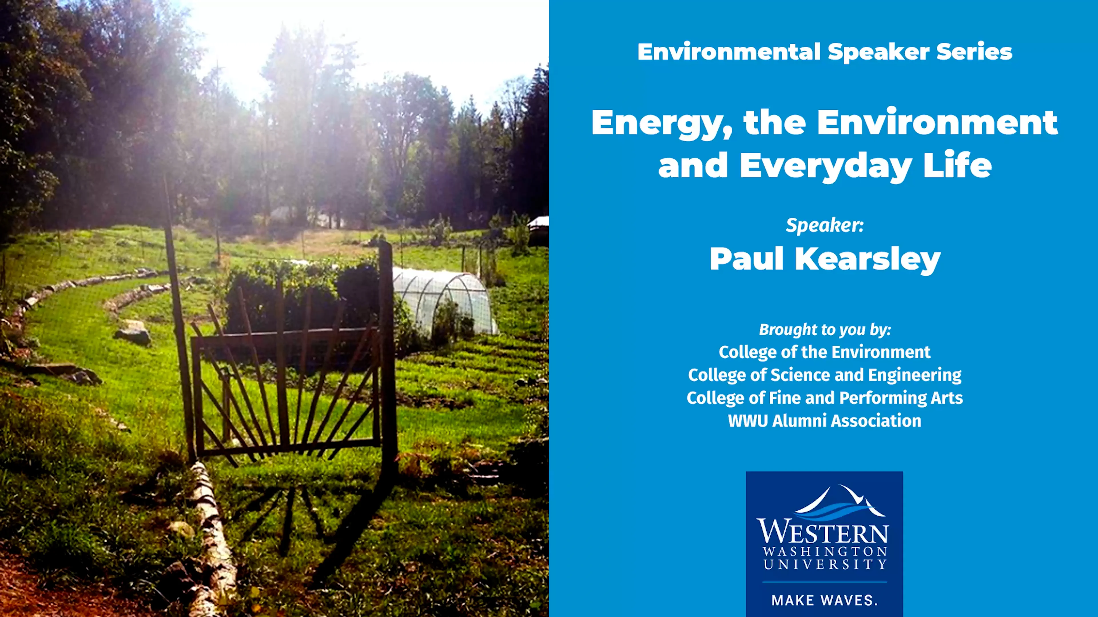 Energy, the Environment and Everyday Life