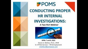 CONDUCTING PROPER HR INTERNAL INVESTIGATIONS: A Primer in 2 Parts video
