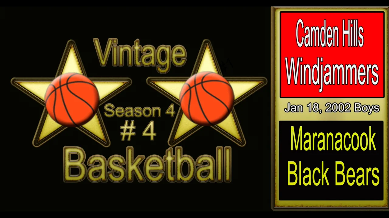 Vintage High School Basketball : Season 4 # 4 : Camden Hills Boys vs Maranacook 1/18/ 2002