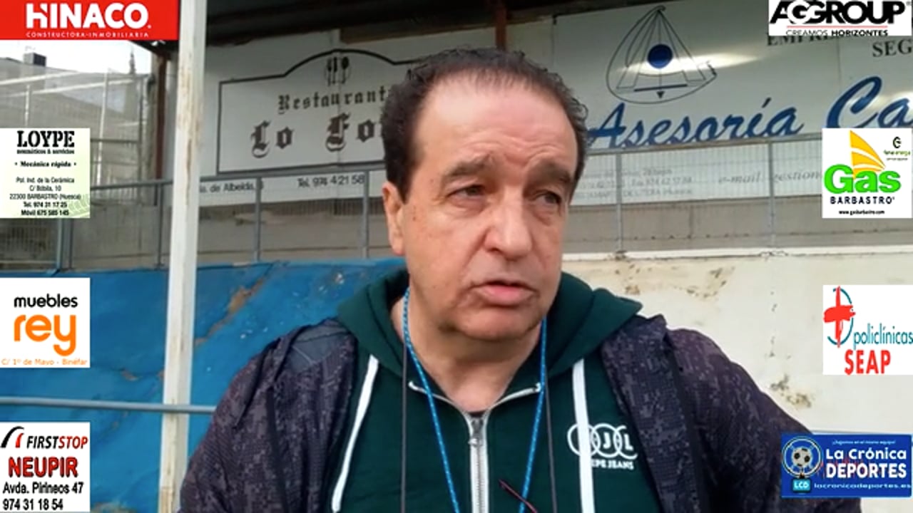 FÉLIX JIMÉNEZ (Entrenador Tamarite) Tamarite 4-0 Mequinenza / Jornada 28 / Preferente - Gr 1
