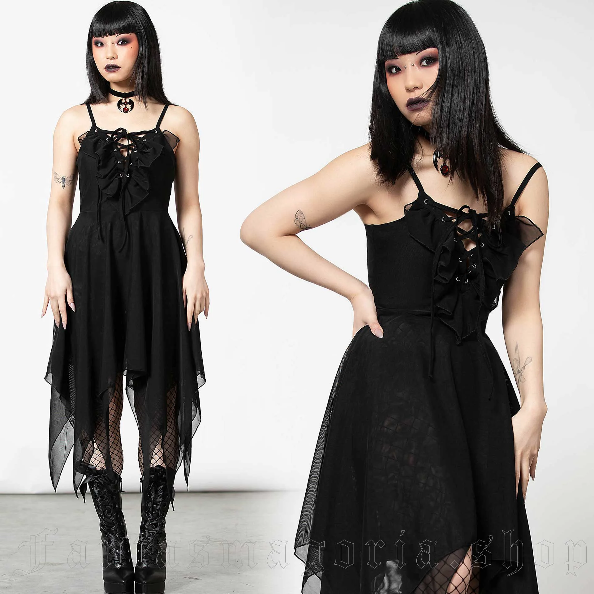 Anshee Lace-Up Dress - Killstar