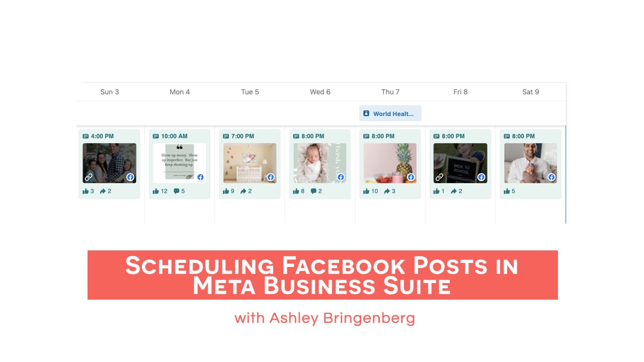 Scheduling Facebook Posts in Meta Business Suite with Ashley Bringenberg
