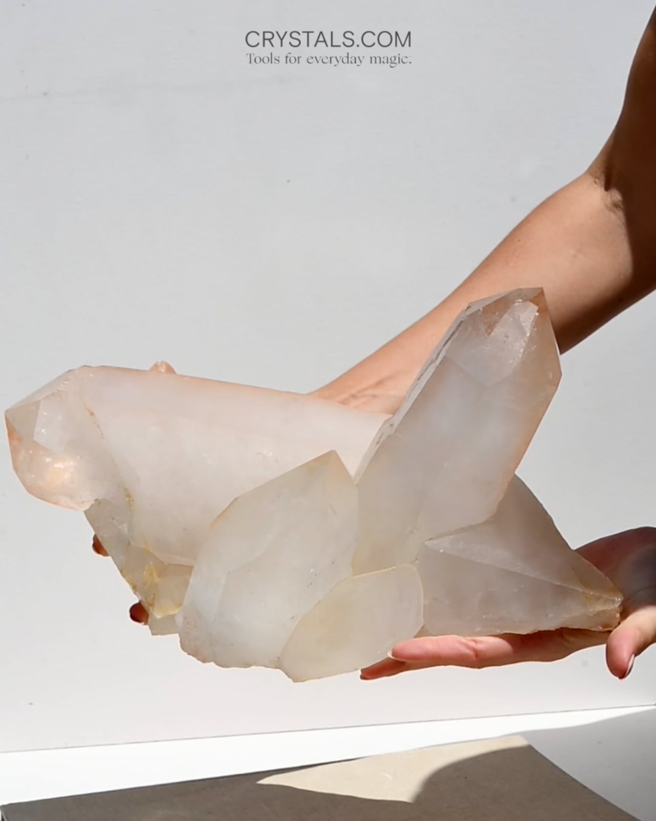 Lemurian quartz cluster — natural crystal formation
