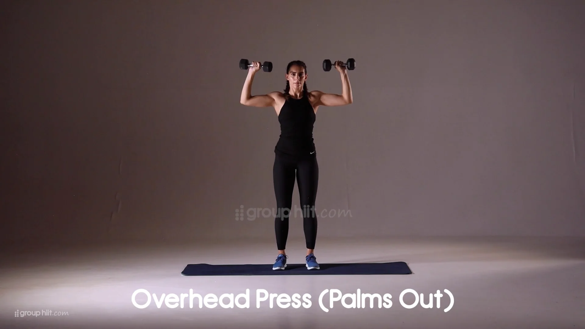 Overhead Press Shoulder Weighted Exercise – Group HIIT