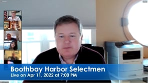 Boothbay Harbor Selectmen Apr 11, 2022