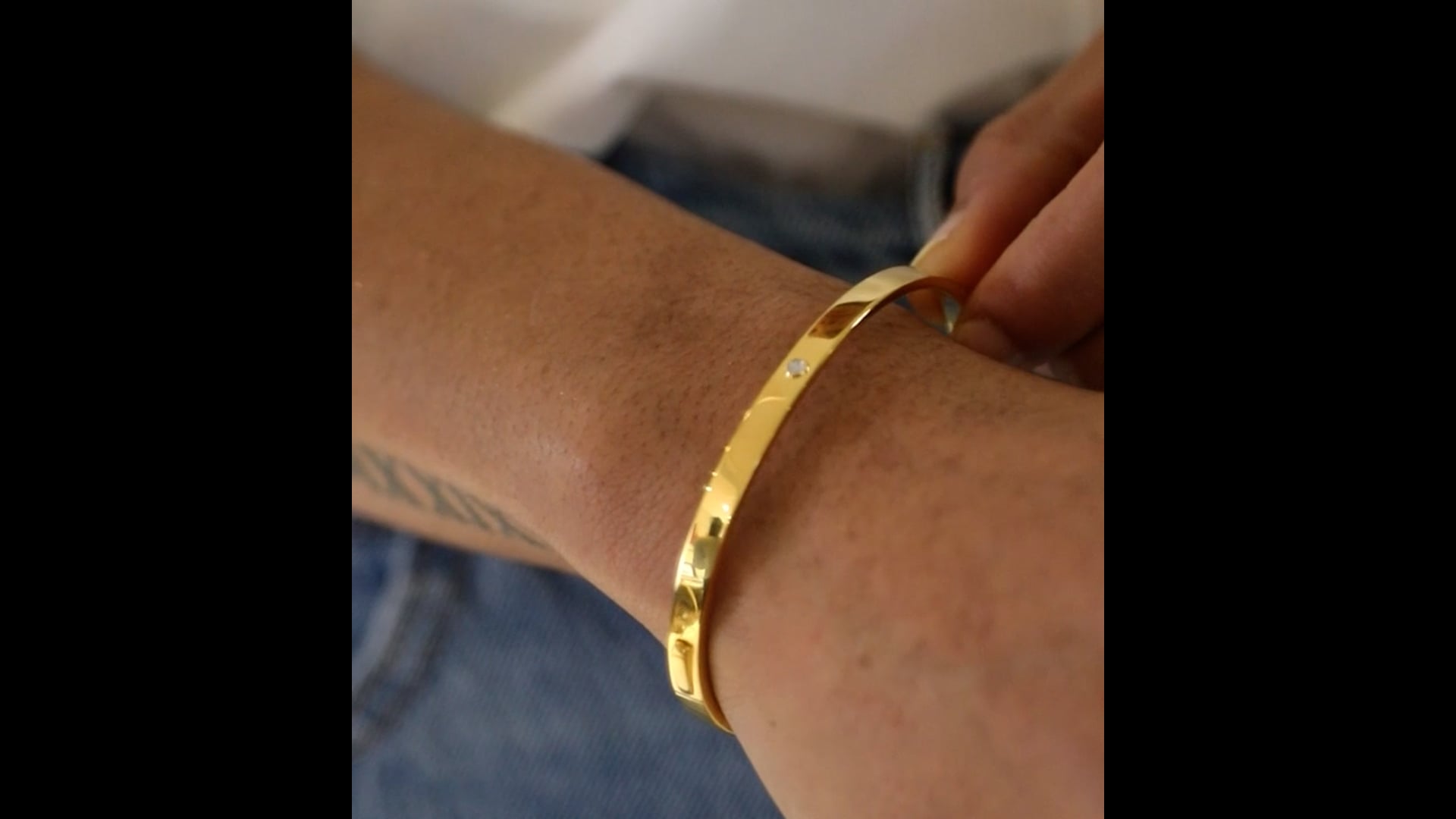 Essential Bangle in 18ct Rose Gold Vermeil On Sterling Silver