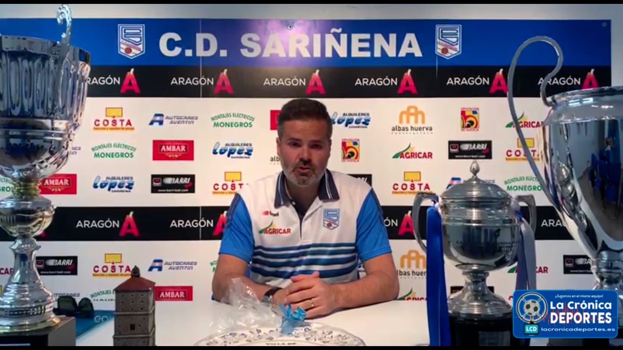 MOISÉS GUTIÉRREZ (Entrenador Sariñena) Sariñena 2-0 Escalerillas / J28 / Preferente Gr1 Fuente: Facebook CD Sariñena