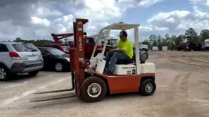 DATSUN PFO2 A25V TYPE G PNEUMATIC TIRE FORKLIFT SN: PF02 DATSUN PFO2 A25V TYPE G PNEUMATIC TIRE FORKLIFT SN: PF02