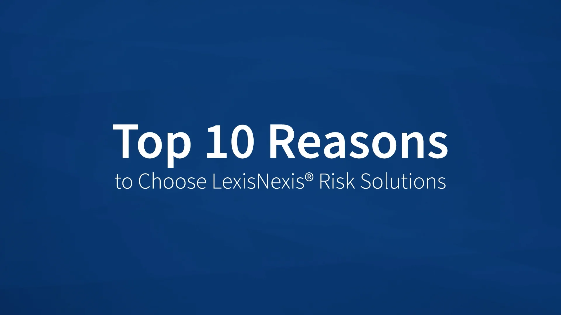 Top 10 reasons