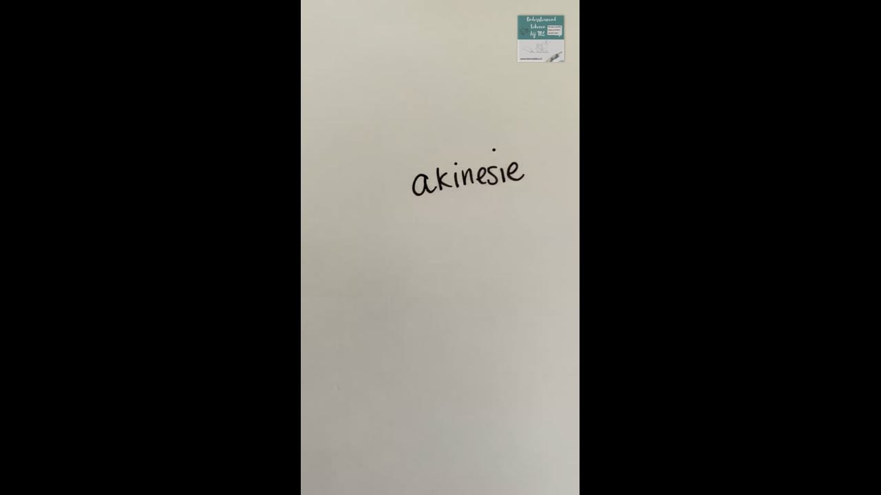 Akinesie (bv bij Parkinson)