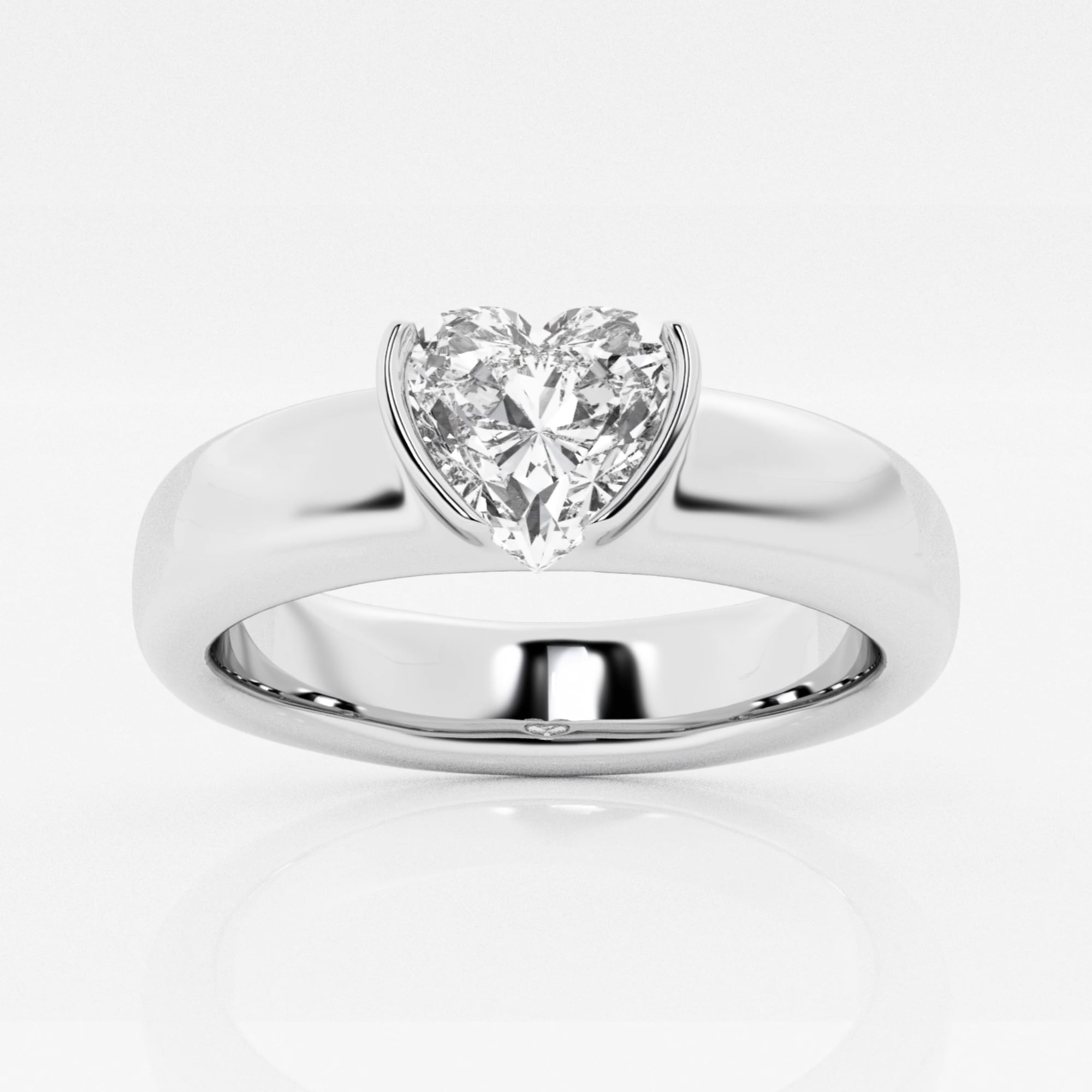 product video for näas 1 ctw Heart Lab Grown Diamond Half Bezel Stackable Ring