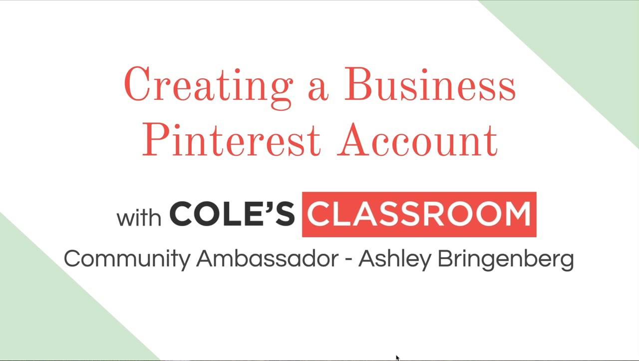 Creating a Business Pinterest Account with Ashley