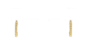 14kt Yellow Gold Beaded Huggie Hoop Earrings