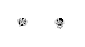 10 ct. t.w. Diamond XO Mismatched Earrings in Sterling Silver